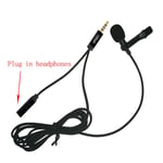 Mini microphone portable à condensateur Clip-on Lapel Lavalier Mic USB C Filaire Mikrofo/Microfon pour téléphone portable avec prise casque, Bundle 1- Noir