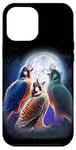 iPhone 12 Pro Max 3 Falcon Howling At The Moon Funny Hawk Bird Lover Birder Case