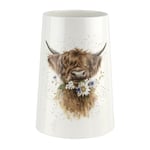 Wrendale Flowers Vase Daisy Coo Cow Porcelain from Royal Worcester Height 20cm