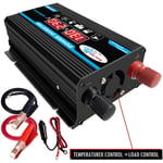 Convertisseur 12V 220V Pur Sinus 4000W Onduleur à Onde Sinusoïdale Pure Transformateur avec Télécommande & Double ac Prises de Courant pour rv