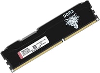 Ram DDR3 8go 1600MHz PC3-12800 Udimm CL11 Non-ECC Unbuffered 1.5V 2Rx8 Double Rang 240 Pin Mémoire Ram Barette pour Ordinateur de Bureau (Noir)