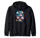 Underwater Cupcake Adventure for Food Lovers Zip Hoodie