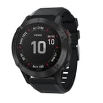 Garmin Fenix 6X Pro Armband i silikon, svart