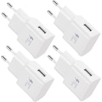 4-pack 5V-2A USB-strömadapteruttag Universell snabbladdare för iPhone 12/11/X 8/7/6, Samsung Galaxy S22 S21 S20 S10 S5 S6 S7 S8 S9/Edge/Plu