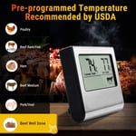 ThermoPro TP-16 Grand LCD Numérique Cuisson Alimentaire Viande Fumoir Four Cuisine Barbecue Grill Thermomètre Horloge Minuterie avec Sonde en Acier