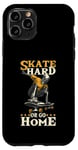 Coque pour iPhone 11 Pro Skater Skater Hard Or Go Home Skater Skeleton