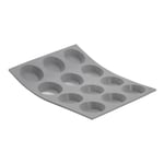 De Buyer - Plaque de 12 mini Tartelettes ELASTOMOULE en mousse de silicone - 21 x 17,6 cm, diamètre 4,5 cm -