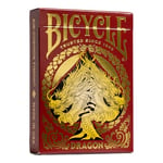 Bicycle Red Dragon - Jeu de 54 Cartes à Jouer - Jeu emblématique à l’effigie de créatures légendaires – Cartes personnalisées de Collection - Magie/Carte Magie