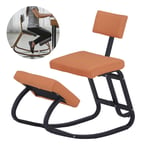 Chaise Ergonomique à Genoux, Chaise de Genou Tabouret Ergonomique, avec Coussins de Genou Souples orthopédiques avec Dossier, Douleur au Cou, soulagement de la Tension vertébrale, genouillère à bascu