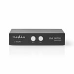 Nedis 2-Port  Bi-Directional VGA Switch Black 2:1 or 1:2 For PC Laptop Mac