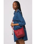 Conkca London Womens 'Little Kristin' Chilli Pepper Leather Shoulder Bag - Red material_real_leather - One Size