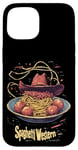 iPhone 15 Western Spaghetti Fun Cowboy Pasta Funny Food Whimsical Art Case