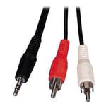 CABLING® Cordon Jack 3,5 Mm Stereo / 2 Rca Mâle 1,50 M Nickel