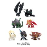 7pcs How to Train Your Dragon Toothless Light Fury Stormfly Figure PVC 2.3''Toy