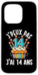 Coque pour iPhone 15 Pro Je Peux Pas J'ai 14 Ans Anniversaire Enfant Humour Drole