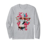 Suicide Squad Harley Quinn Drawn Bat Long Sleeve T-Shirt