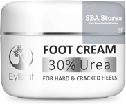 Foot Cream 30% Urea by Eylleaf - Skin Moisturiser for Dry Feet and Cracked Heels