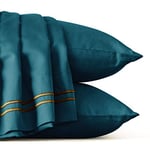 subrtex Duvet Cover Sets Kingsize Bed Quilt Cover Set, 1 Duvet Cover with 2 Pillowcases (230x220cm, Dark Green)