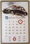 Plakat-Industrie VW Coccinelle Calendrier de Métal 20x30cm - Hält den Vorsprung