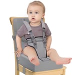 Booster Seat for Dining Chair, Toddler Harness Seat Straps High Back PU Ease of Cleaning Sturdy Booster Seat for Dining Table for Kid Child Baby