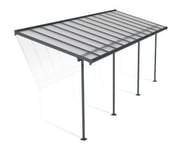 Pergola adossée Sierra Palram Canopia aluminium gris 2.2 x 6.7 cm