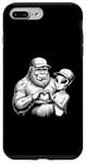 Coque pour iPhone 7 Plus/8 Plus Funny Cryptid Bigfoot Alien Love Valentine Monster Femme Homme