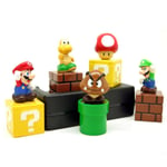 Super Mario Mini Figurer Modelldocka Samlarobjekt Barnleksaker Födelsedagstårta Toppar Prydnad Spel Fans Gåvor Heminredning