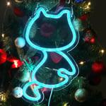 Chat Neon Mural, Enseigne Lumineuse Avec Gradation À 6 Niveaux Et Fonction De Mémoire, Lampe Neon Led Alimenté Par Usb Pour Décoration Murale, Chambre, Fête, Bar, Salle De Jeux, Mariage