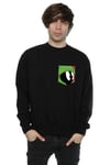 Marvin The Martian Face Faux Pocket Sweatshirt