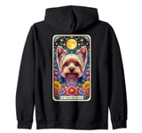 Yorkie Dog Tarot Card Floral Mom Dad Pup Yorkshire Terrier Zip Hoodie