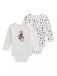 Ralph Lauren Baby Bear Bodysuits, Pack of 2