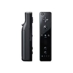 OSTENT 2 in 1 Remote Controller Built in Motion Plus + Nunchuk for Nintendo Wii Game - Black