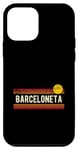 Coque pour iPhone 12 mini Barceloneta Beach Design rétro vintage coucher de soleil