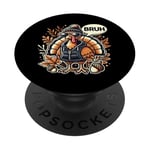 Pinceau à dinde Funny Cool pour Thanksgiving, automne PopSockets PopGrip Adhésif