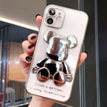 Iphone 13 -kotelo, iphone 13 Pro -kotelo, iphone 13 Pro Max -kotelo, ylellinen Cool Bear Clear 3d Bear Iskunkestävä pinnoitettu puhelinkotelon suoja Iphone 13 Iphone 12 Se -puhelimelle