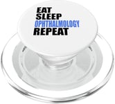 Eat Sleep Ophthalmology Repeat Ophtalmologist Vision Doctor PopSockets PopGrip pour MagSafe