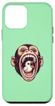 Coque pour iPhone 12 mini Tête de singe avec oiseau à l'intérieur de sa bouche