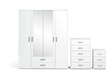 Argos Home Oslo 3 Piece 4 Door Wardrobe Set - White