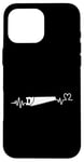 Coque pour iPhone 16 Pro Max Woodworker Heartbeat Homme Femme Fière Charpentier Drôle