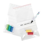 100-Pack - 10x15cm Ziplock / Blixtlåspåsar Skrivfält /Zip Lock Transparent