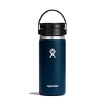 HYDRO FLASK - Travel Coffee Flask 473 ml (16 oz) - Vacuum Insulated Stainless Steel Travel Mug with Leak Proof Flex Sip Lid - BPA-Free - Wide Mouth - Indigo