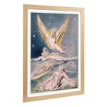 Big Box Art Framed Print of William Blake Night Startled by The Lark Design | Wall Art Picture | Home Decor for Kitchen, Living Room, Bedroom, Hallway, Oak, A2 / 24.5x18 Inch / 62x45cm