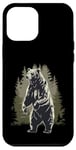 Coque pour iPhone 12 Pro Max Ours debout dans la forêt Majestic Wilderness Art