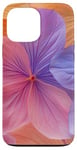 Coque pour iPhone 13 Pro Max Mélange floral romantique dans des tons orange chaud et bleu froid