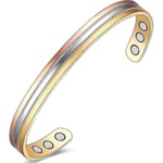 Koppararmband för kvinnor män magnetiskt armband ultrastyrka magneter 99,99 % koppar justerbar storlek, vuxen, B-FÄRG