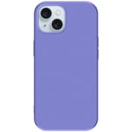 Premium Silicone Semi-rigid Matte Finish Light Purple Case for iPhone 15 Plus