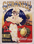 CITRONELLI SIROP MILLET Rxyz - POSTER HQ 50x70cm d'une AFFICHE VINTAGE