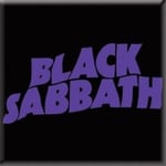 signs-unique Black Sabbath Purple Wavy Writing Steel Fridge Magnet (ro) - Official Logo New