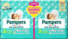 Pampers Bébé Dry Taille 3 Midi 4-9 KG De 40 Couches Double Pack 20+20