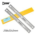 UCDO 1 paire lame de rabot HSS 258x22x2mm épaisseur couteau de rabot pièce de rechange pour schoppac HMS1070 PT-250 de Bernardo